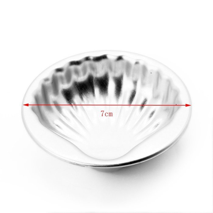 DUFUSTORE 1pcs Shell Aluminum Mold Cookie Cake Dessert Handmade Soap Muffin Bakeware Pan N2