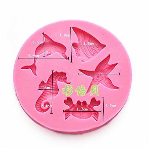 Anyana Dolphin Crab Silicone Fondant Mold Cake Decorating Pastry Gum Pastry Tool Kitchen Tool Sugar Paste Baking... N2