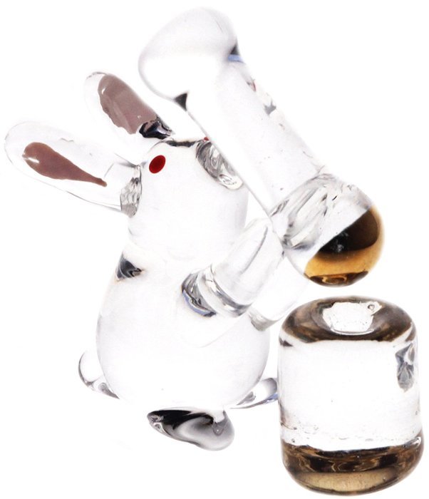 Lead Glass Rabbit -- Rice cake making --