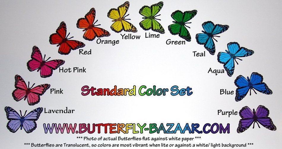 Butterfly 3D PURPLE Butterflies Translucent Decoration 15 count