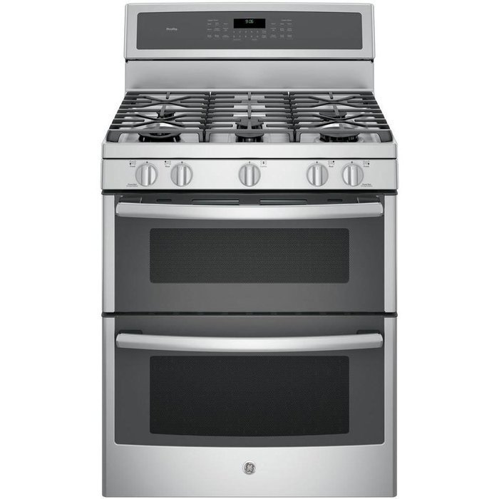 GE PGB980ZEJSS 30" Stainless Steel Gas Sealed Burner Double Oven Range