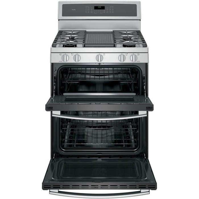 GE PGB980ZEJSS 30" Stainless Steel Gas Sealed Burner Double Oven Range N2