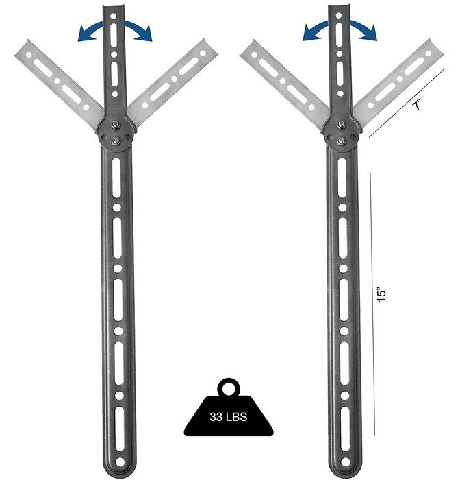 VIVO Universal Sound Bar Bracket Mount Below Wall Mounted TV / Fits 23"-65" (MOUNT-SPSB2) N2