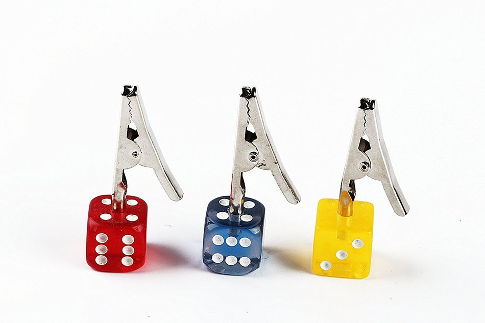 Dice Crocodile Clip (Red) N17