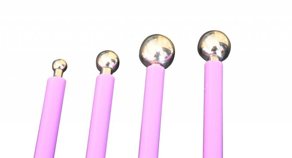 FOUR-C Steel Ball Tools Cake Modeling Tools Cake Tools Color Purple N2