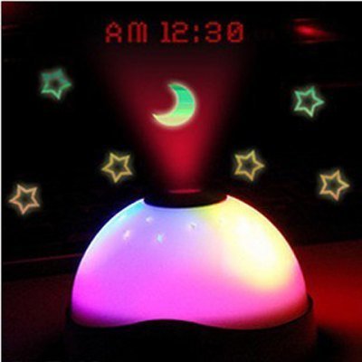Beautiful Star Effect 3 Colour Night Light projecting Clock Led Lamp N2
