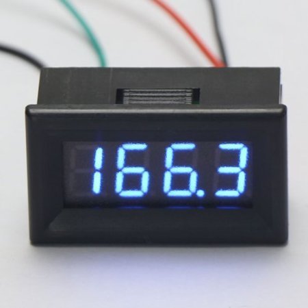 RioRand 0.36" 0-300A DC Ammeter Mini Panel Current Meter Blue LED Tester Digital Amperemeter