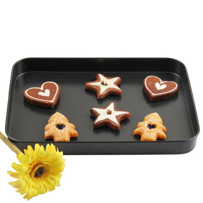 Yilove Non-stick Rectangular Cake Pan Bakeware 10"(Black) N5