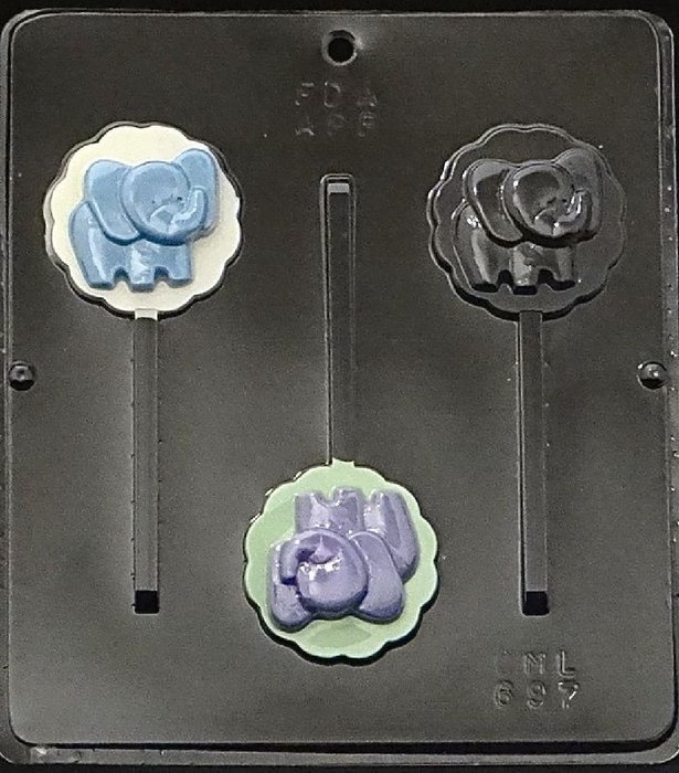 Baby Elephant Lollipop Chocolate Candy Mold Baby Shower 697