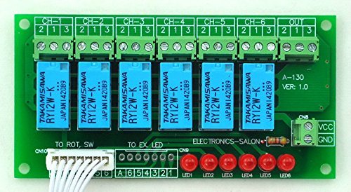 Electronics-Salon 6 Channel Unbalanced Stereo or Balanced Mono Audio Input Selector Relay Module N6