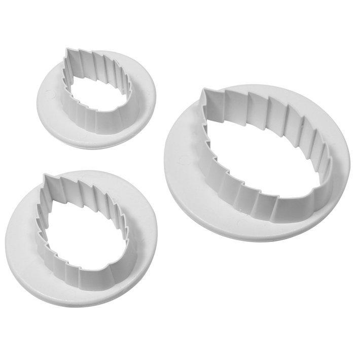 PME Plastic Cutter, 3 Pc. Set: Rose Leaf