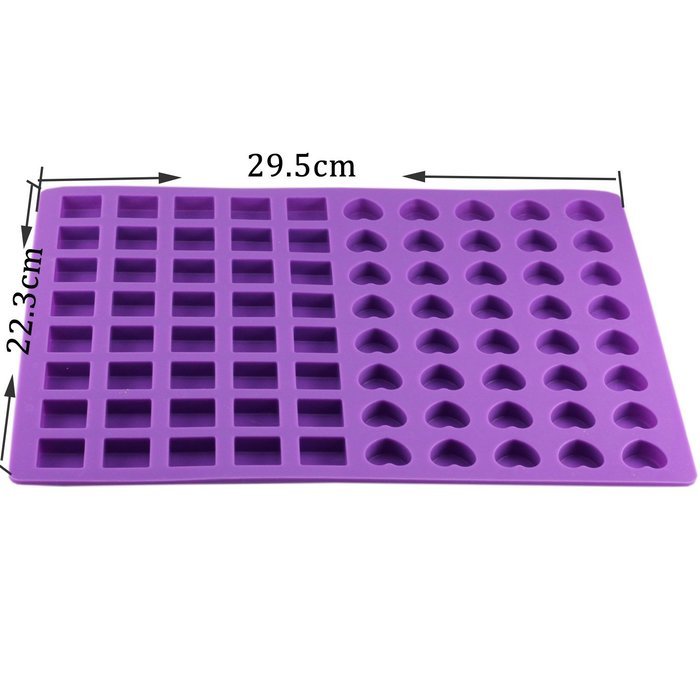 Mujiang 80-Cavity Silicone Molds for Making Homemade Chocolate Candy Gummy Jelly N5
