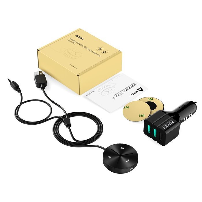 AUKEY Bluetooth Receiver with 3Port USB Car Charger, Magnetic Base and Handsfree Calling for IPhone, Samsung and... N5