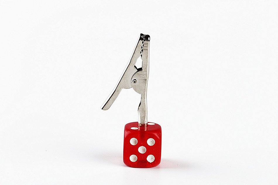 Dice Crocodile Clip (Red) N18