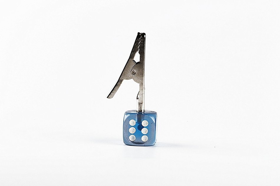 Dice Crocodile Clip (Red) N22