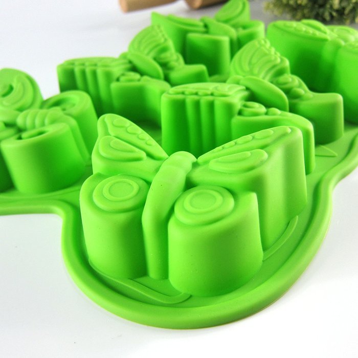 Always Your Chef 6 Cavities Butterfly Shaped Silicone MINI Cake Baking Cups Candy Making Molds Chocolate DIY Molds... N2