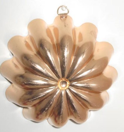 Copper Jello Mold - Round with Scalloped Edge 3.5 Cups N3