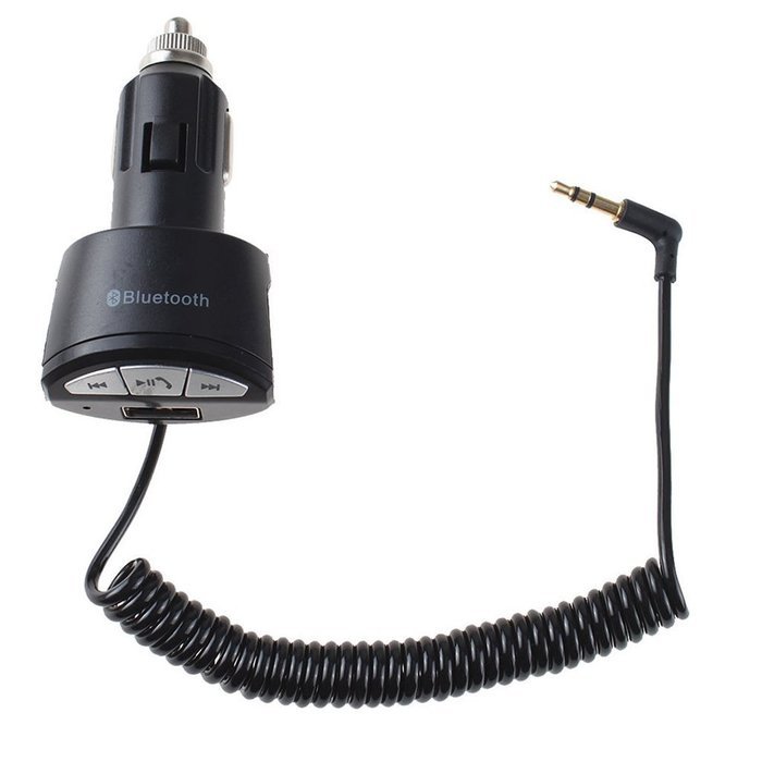 A2DP 3.5mm Car Handsfree Bluetooth AUX Stereo Audio Receiver Adapter Charger N4