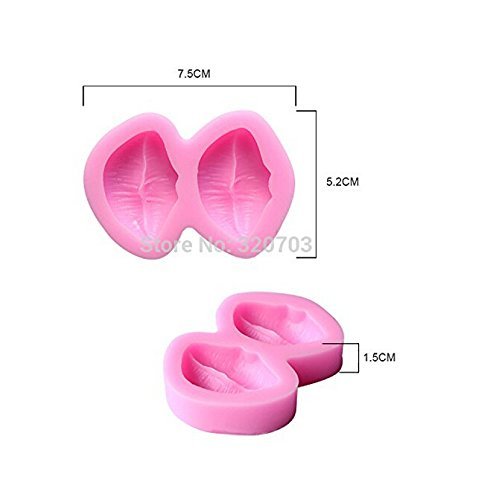 Generic Silicone 3D Lips Shape Silicone Mold for Fondant Cake Mold Bakware Tools Soap Sugar Tool N5