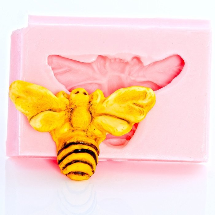 Bumble Bee Silicone Mold Food Safe Fondant, Resin, Polymer Clay Mold. Flexible easy to use. Jewelry, Craft or...
