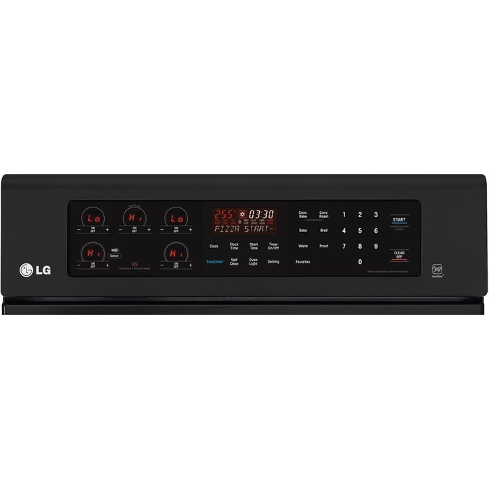 LG LRE3083SB30" Smooth Black Electric Smoothtop Range - Convection