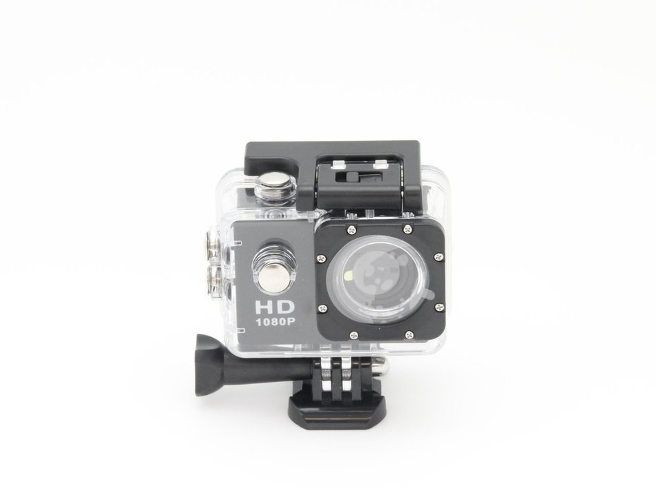 Koolulu 1080p 12MP Wide-Angle Sport Video Camera with Waterproof Case
