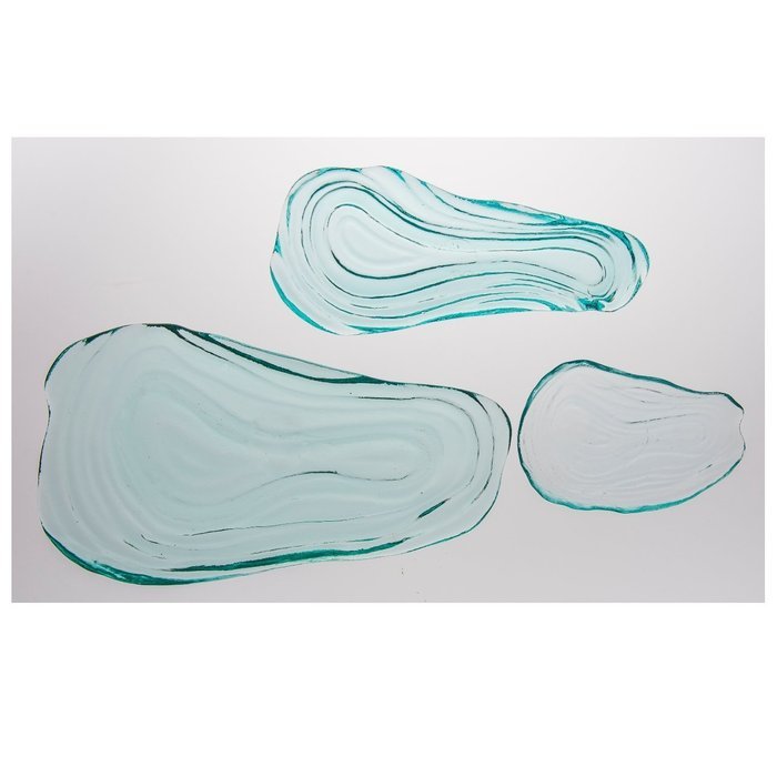 Abigails Glass Oyster Plate, Clear, Medium N3