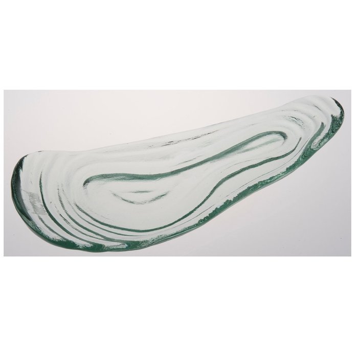 Abigails Glass Oyster Plate, Clear, Medium N4