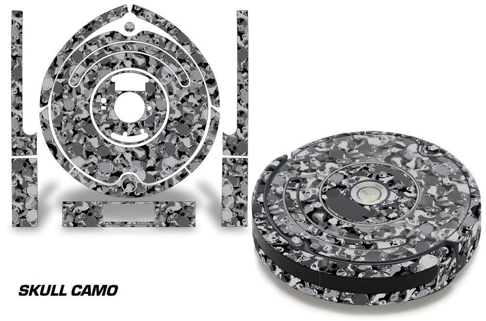 Skin Decal Wrap For iRobot Roomba 650/655 Vacuum Stickers Accessory Kit SKULL CAMO