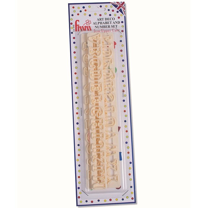 CK Products 43-c280 FMM Art Deco Alphabet & Numbers Tappit, Small, Ivory