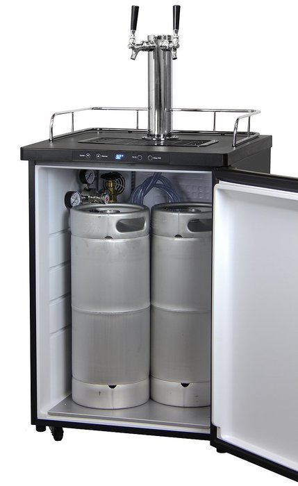 Kegco Kegerator Digital Beer Keg Cooler Refrigerator - Dual Faucet - D System N2
