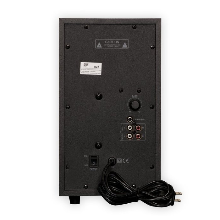 Blue Octave B22 Home 2.1 Powered Speaker System with FM Tuner USB/SD and Optical Input N5