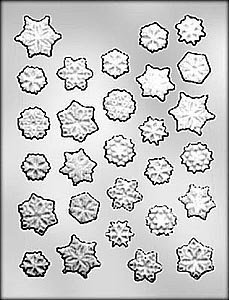 Chocolate Mold Snowflakes 15/16" - 1 1/4"