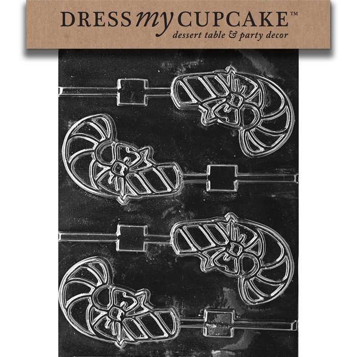 Dress My Cupcake DMCC142 Chocolate Candy Mold, Candy Cane Lollipop, Christmas