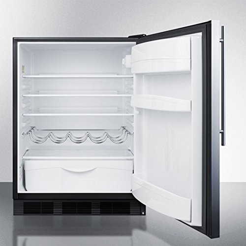 Summit FF63BSSHVADA 24" ADA Compliant Freestanding Compact Refrigerator with 5.5 cu. ft. Capacity Adjustable Spill... N2