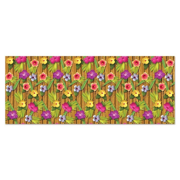 Beistle 52128 Luau Backdrop, 4-Feet by 30-Feet