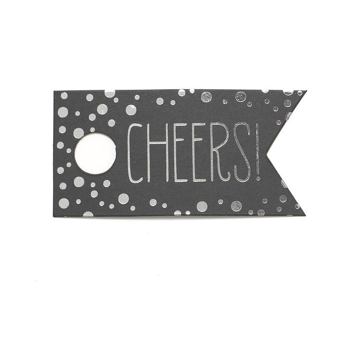 Hortense B. Hewitt Wedding Accessories Silver Foil Polka Dot Favor Cards, Set of 25