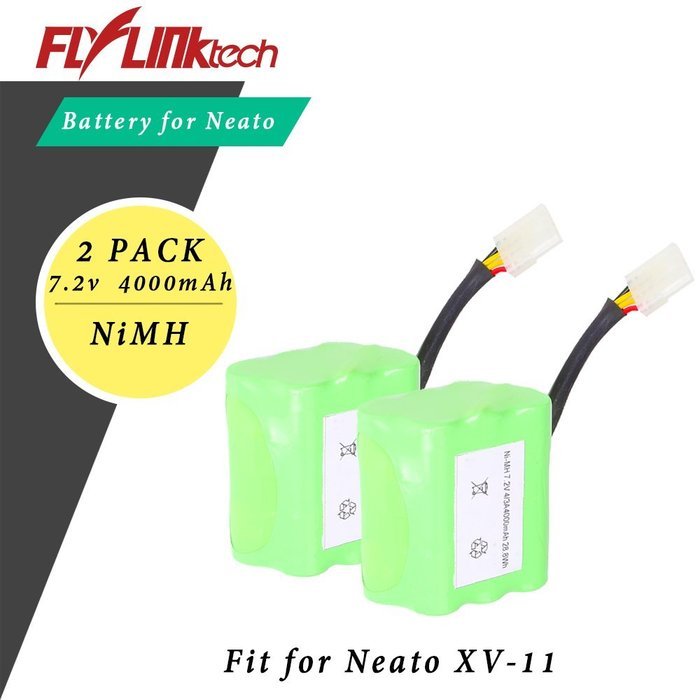 Flylinktech&reg; 4000mAh 7.2v Nimh Vacuum Cleaner Battery for Neato XV series Neato XV-11 neato xv-21 XV-12,XV-14,945... N4