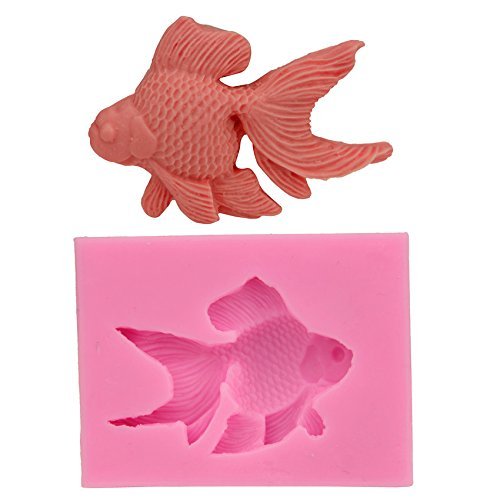 Let'S Diy Goldfish 3D Fondant Cake Molds 9x6.8x1.1 cm Bakeware Chocolate Moulds Silicone Mold Candle Soap Mould