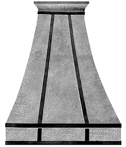 Zinc Oven Hood Wall Mount (natural hammered, 54")