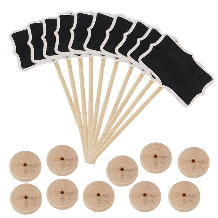 Mini Wooden Standing Chalkboard Backboard Wedding Favor Party Table Decor Message Number Price Tag N3