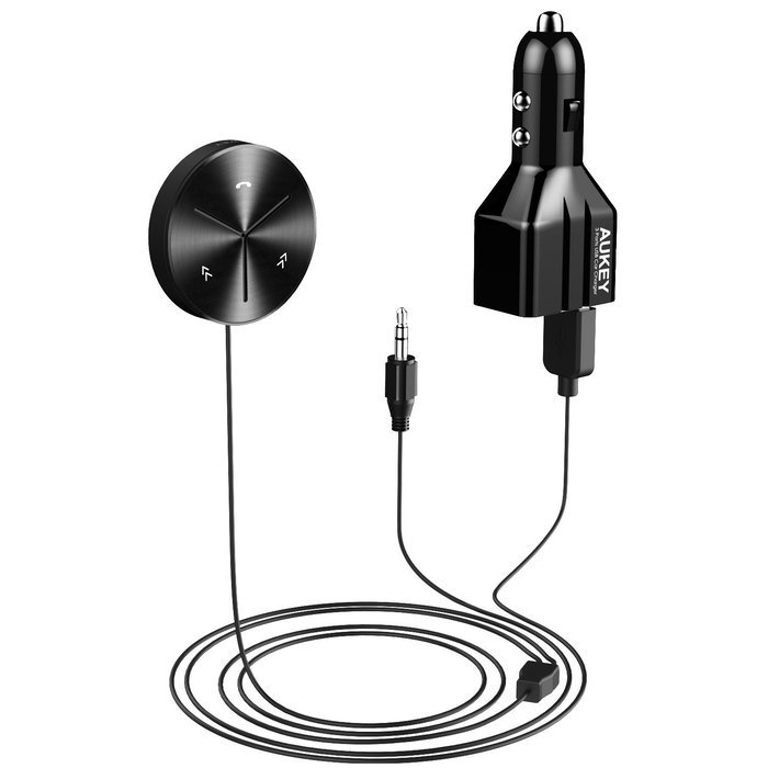 AUKEY Bluetooth Receiver with 3Port USB Car Charger, Magnetic Base and Handsfree Calling for IPhone, Samsung and... N6