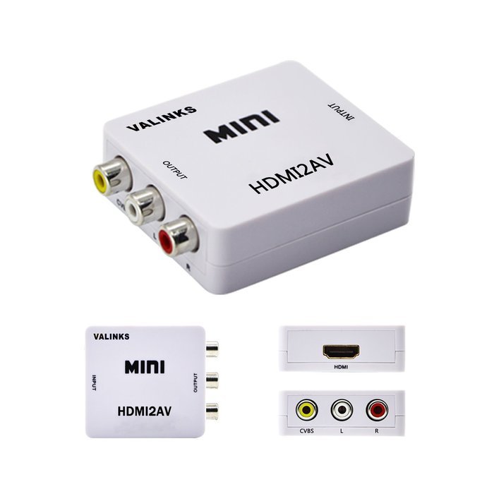eBerry Latest Generation HDMI Real 1080P to AV CVBS RCA Composite Video Converter Adapter Box + 1.8m/6ft High... N2