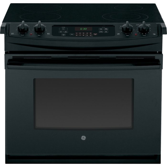 GE JD630DFBB 30" Black Drop-In Electric Smoothtop Range