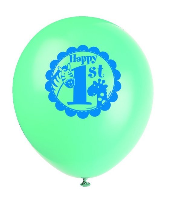 Blue Safari First Birthday Cupcake Kit for 24 N22