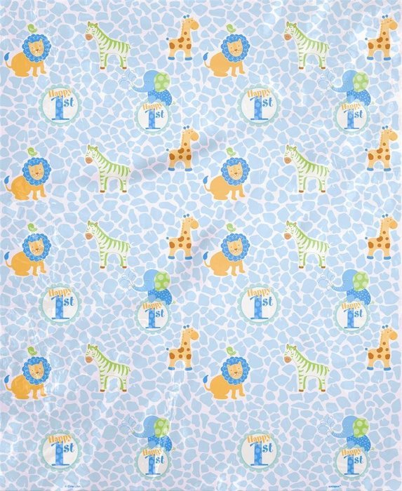 Blue Safari First Birthday Cupcake Kit for 24 N28