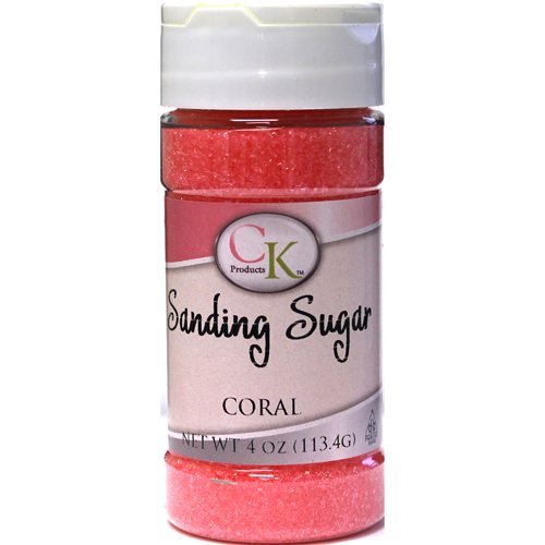 CK Products 78-505C Cake Decorating Sanding Sugar Bottle, 4 oz, Coral