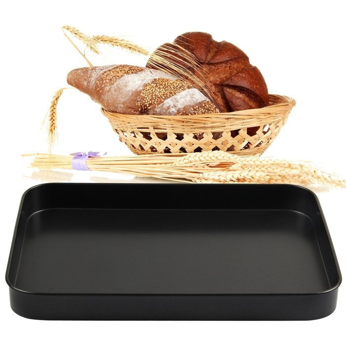 Yilove Non-stick Rectangular Cake Pan Bakeware 10"(Black) N9