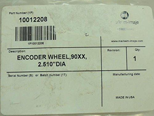 Markem-Imaj 10012208 Encoder Wheel, 90xx, 2.510" OD, 1/4" Wide