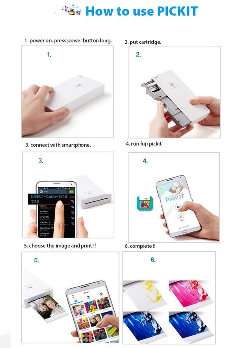 Fujifilm smartphone printer pickit portable for Android iphone galaxy LG optimus IOS NEW N3